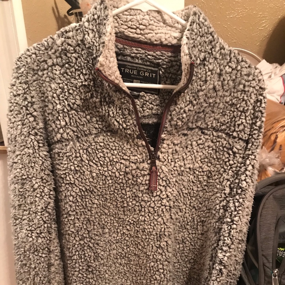 Grey XS True Grit Pullover Quarter Zip
